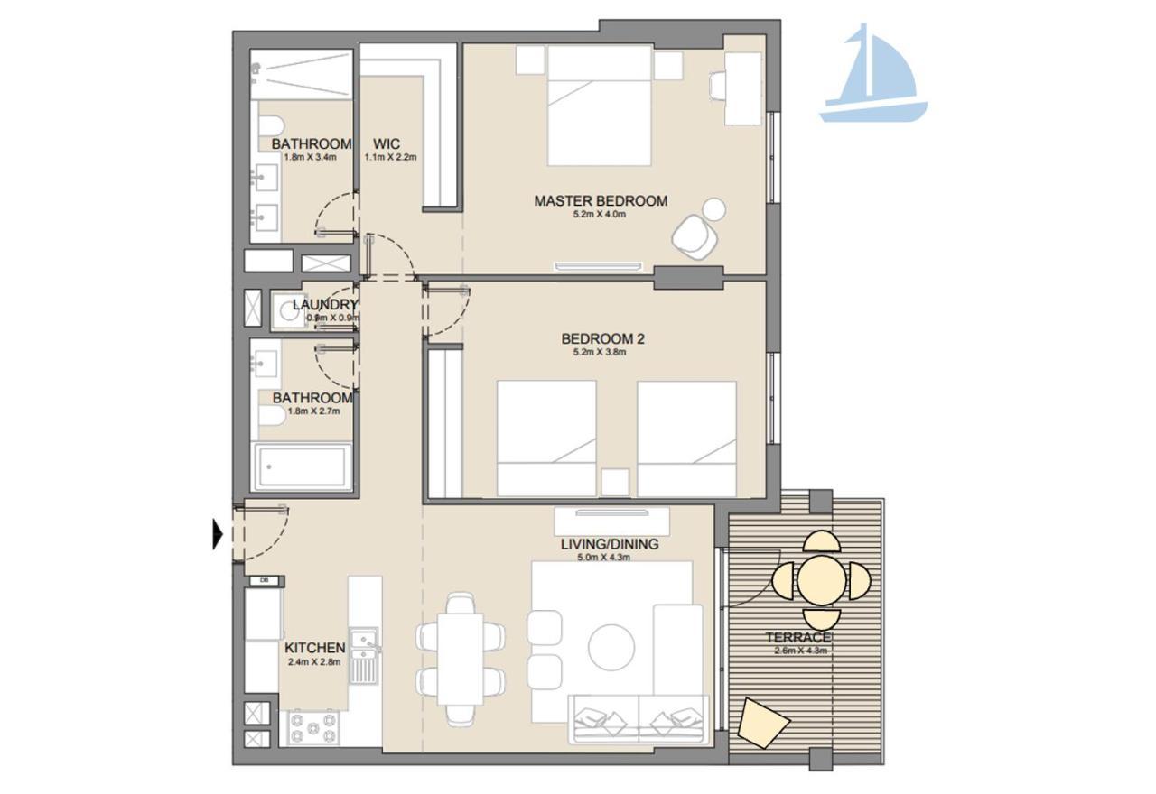 Ultimate Stay - 4 Beds - La Mer - Sunset Marina View 두바이 외부 사진